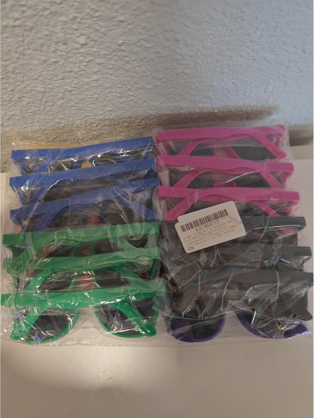 Bulk Pack of 24 Colorful Plastic Frame Sunglasses - Assorted